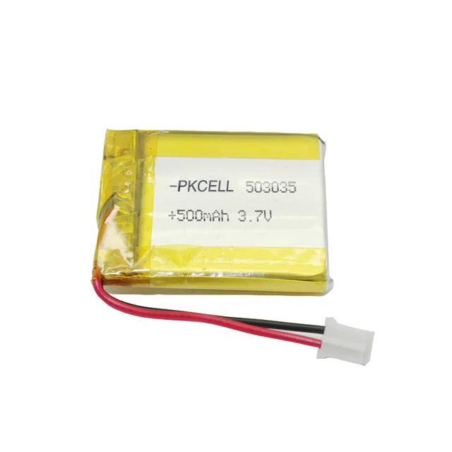 

Factory 3.7v Rechargeable 53035 li-ion battery 503035 500mah lithium polymer lipo batteries for small devices