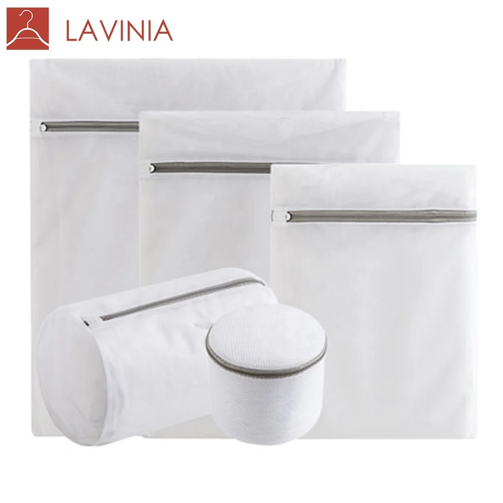 

Laundry bags washing machine special basket mesh laundry bag protect clothes laundry mesh bag, White