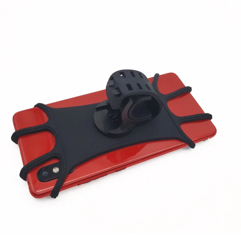 

360 Rotation Universal Bicycle Motorcycle Cell Mobile Phone Holder for Smartphone Silicone Bike Phone Holder Mount, Black/customized