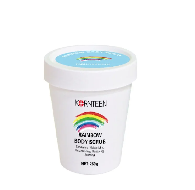 

HOT SELLING RAINBOW Body abrasive paste Exfoliating dead skin deep cleaning gentle moisturize body polish bath scrub for adults