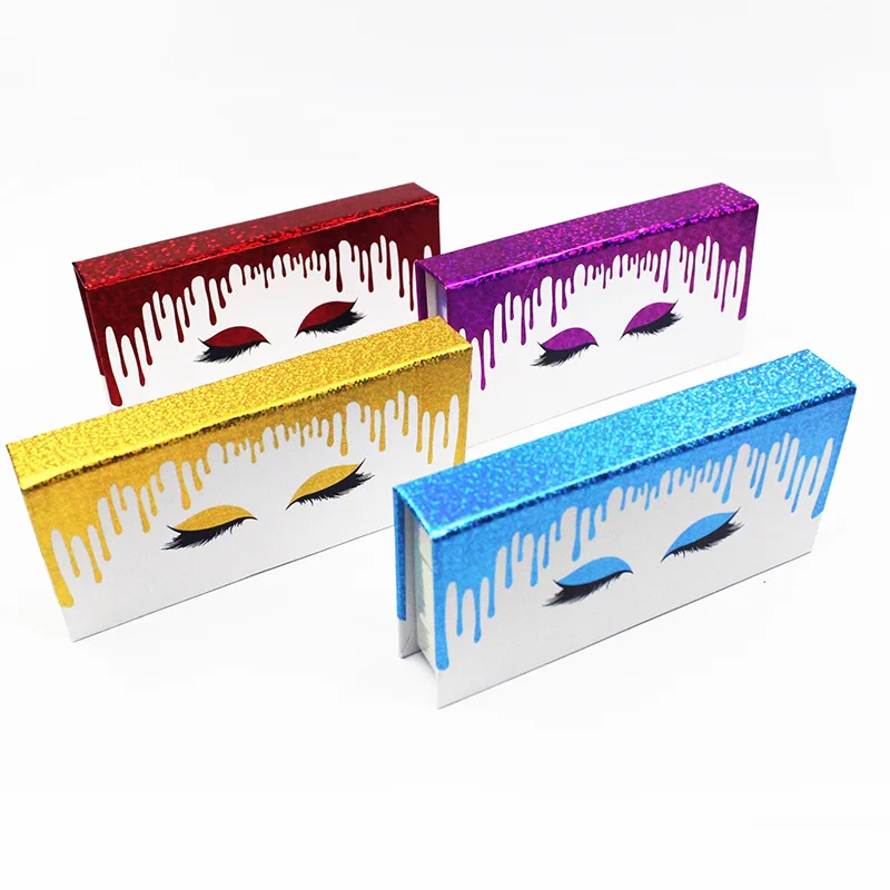 

Latest design attractive eyes pattern boxes fit for long mink eyelash 25mm lashes box package customized logo printed bulk, Colorful