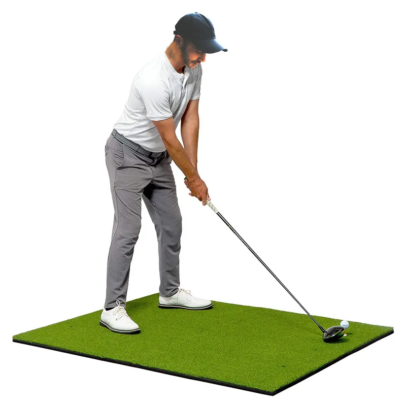 

Custom Wholesale Professional Premium Turf Golf Hitting Mat Driving Range Golf Mat for Indoor Backyard Screen Simulator Practice