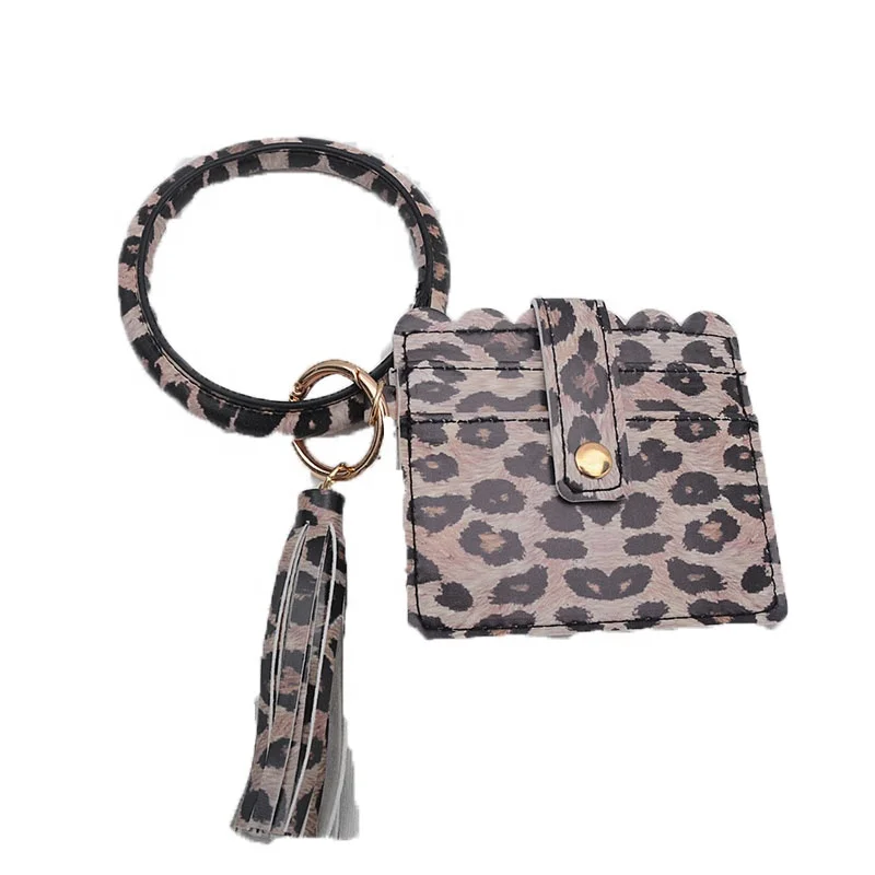 

In Stock Hot-Selling Monogram Women Tassel Bangle Keychain Wallet