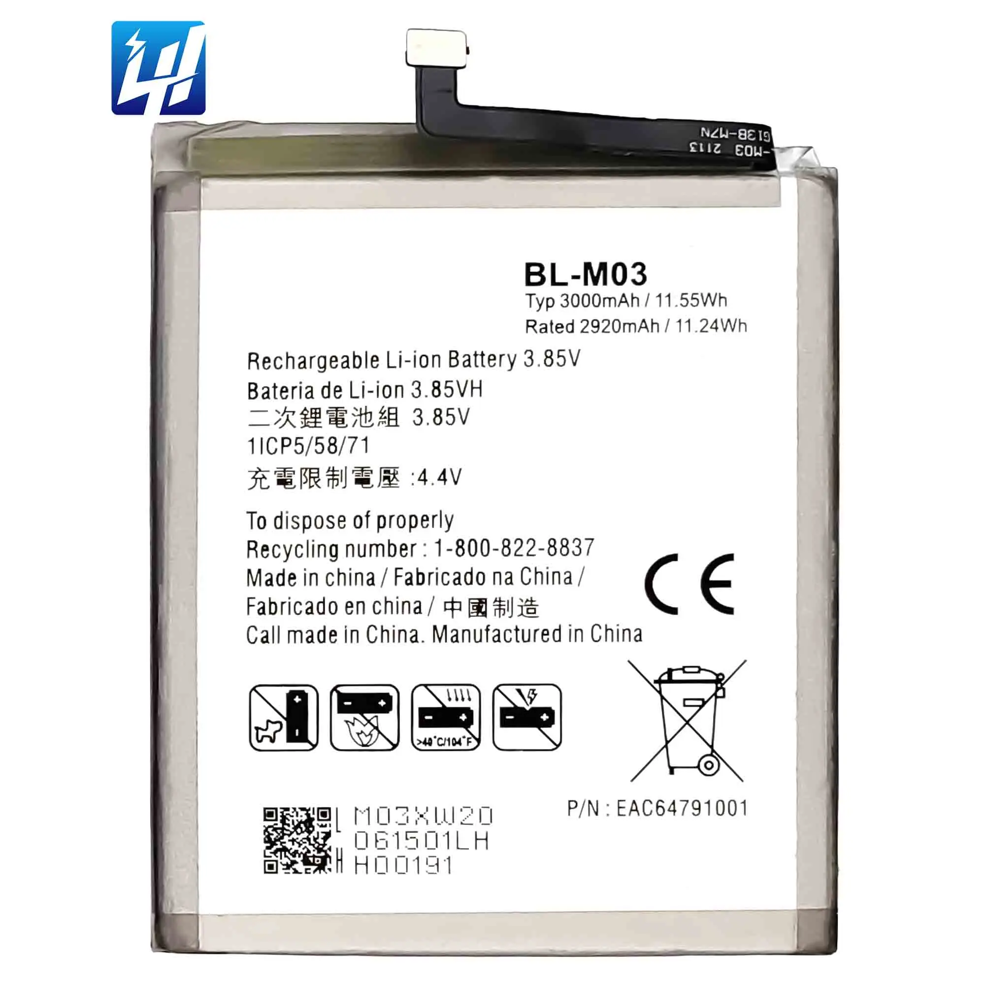 

2021 Brand New O Cycle Battery Replacement cell Phones Battery for LG K22 K22 Plus LMK200Z LMK200E LMK200B LM-K200 BL-M03