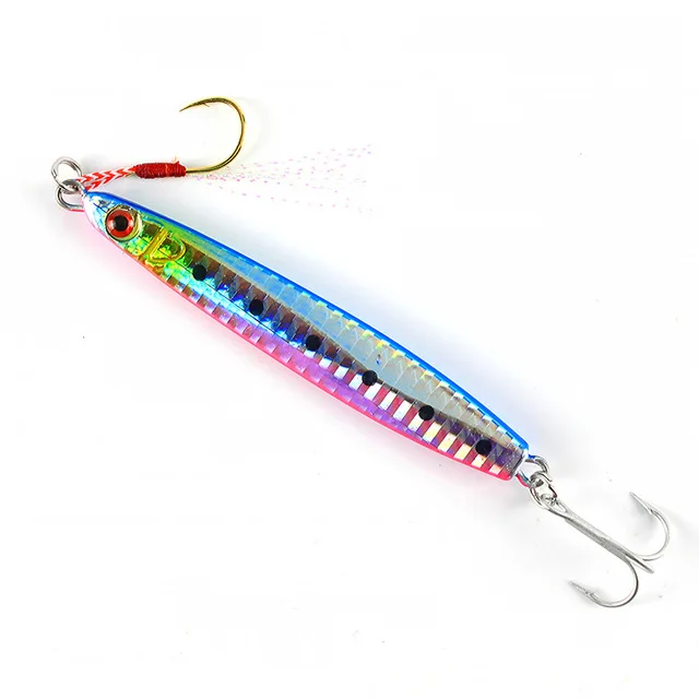 

NOEBY Lead Metal Jigging Lure 95mm 40g Slow Pitch Saltwater/Freshwater Fishing Lure Hard Bait, 6 colors