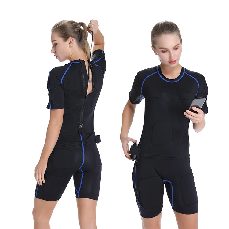 

The best professional wireless electric muscle stimulator ems slimming body suit ems training Suit