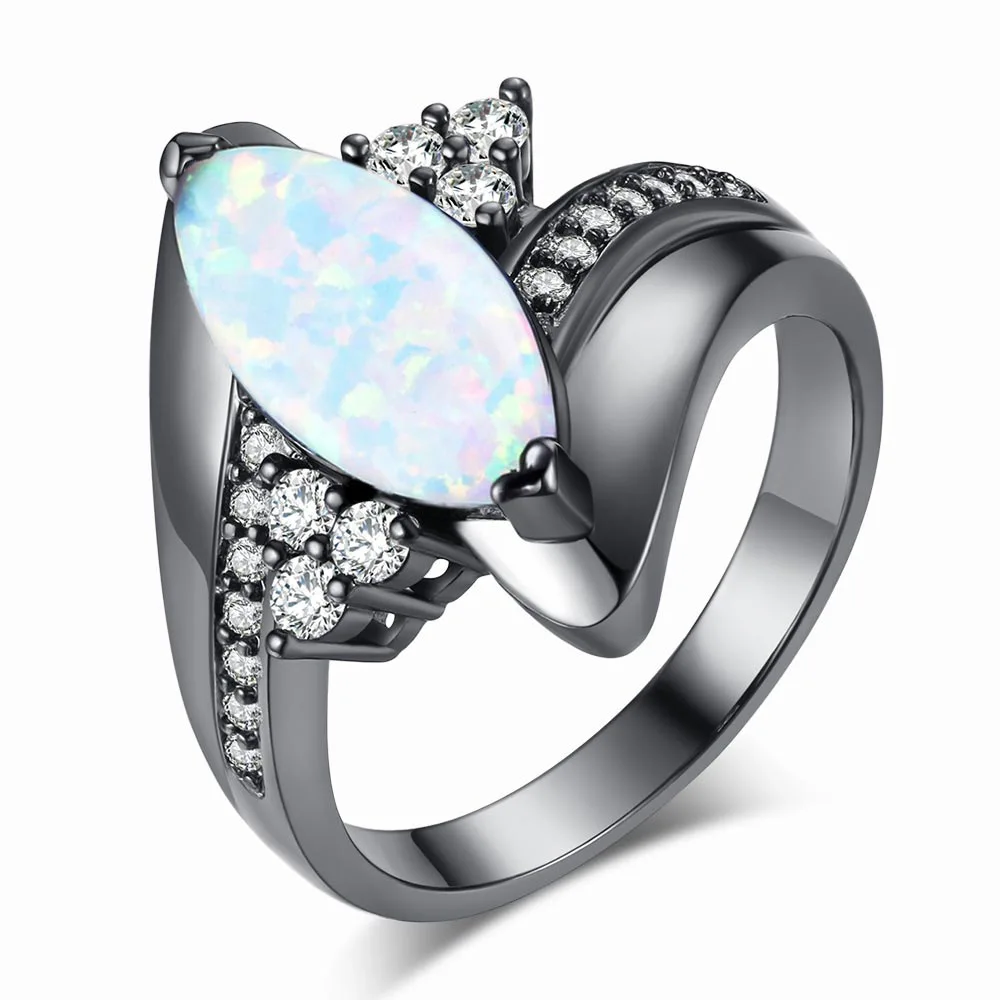 

Dainty Oval Opal Rings for Women Engagement Rings in Copper Promise Ring, White,blue,pnk,yellow