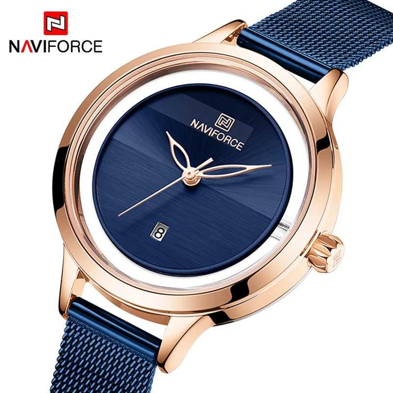 

NAVIFORCE 5014 Casual Women Watches Ladies Business Quartz Wristwatch Waterproof Stainless steel Luxury Clock Relogio Feminino