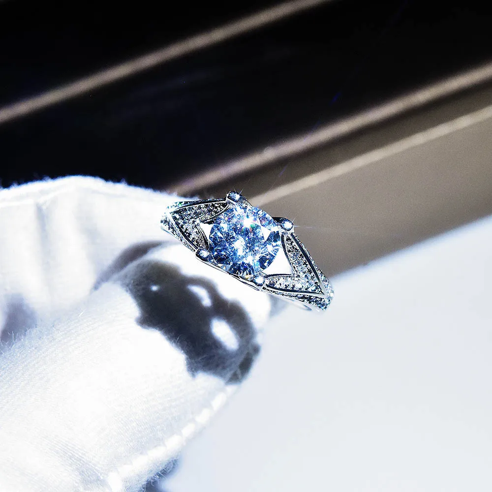 

Genuine S925 Sterling Silver color Ring for Women Natural Zircon Gemstone Silver 925 Jewelry Anillos De Wedding Bizuteria Ring