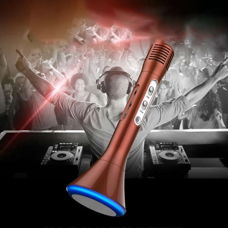 Smartphone SD/TF Card Bluetooth K1 Portable Wireless Karaoke Microphone Speaker - ANKUX.COM