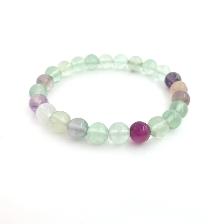 

High Grade Yoga Bead Bracelet 8MM Natural Stone Fluorite Bracelet, As pitures