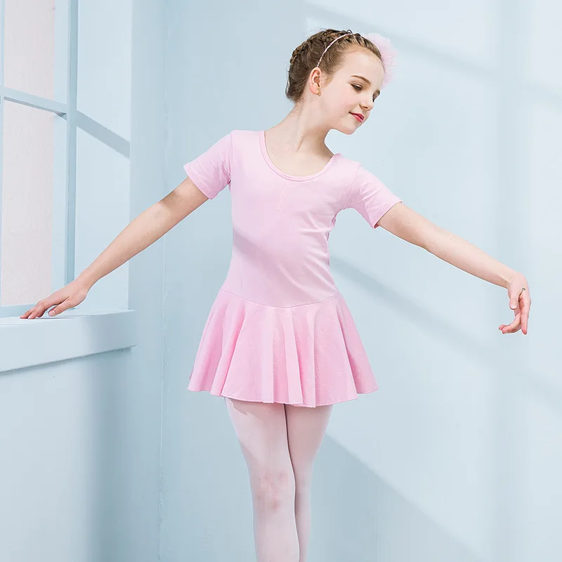 

Wholesale Free Custom Logo Kids Girls Cotton Dance Wear Dress Ballet Costumes