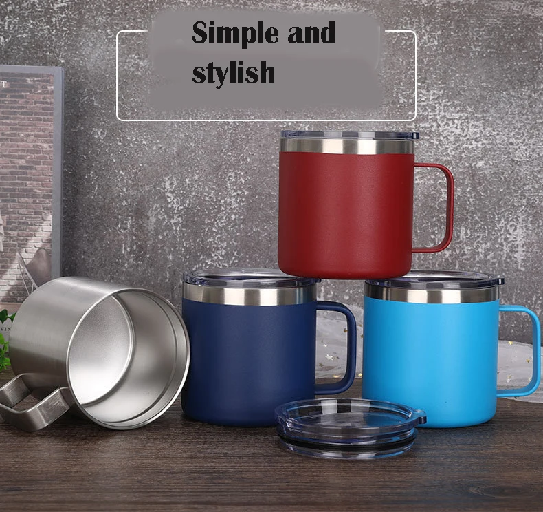 

Hot Selling 14oz Double Wall Insulated Stainless Steel Travel Coffee Mug With Lid Household Gift