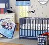 6pc Cartoon Elephant/Monkey/Lion/Whale Quilt baby Crib Bedding Set for Boy