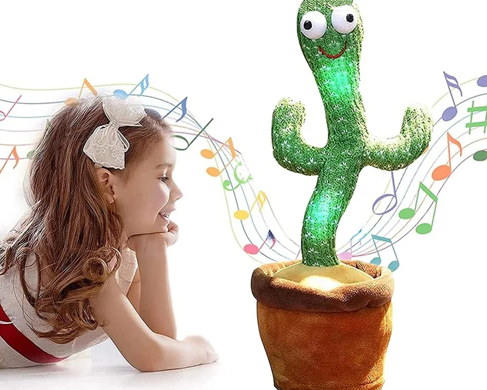 

Dancing Cactus, Singing Cactus Toy, Cactus Plush Toy for Home Decoration and Children Playing Without Recording Function, As picture