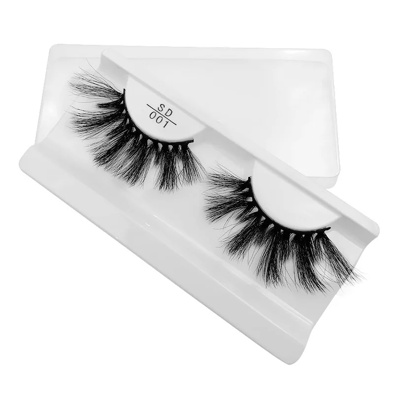 

SD001 1pair 3D 13-15mm Real Mink Eyelashes Handmade Cosmetic Natural Long Lasting False Eyelashes Dramatic Lashes