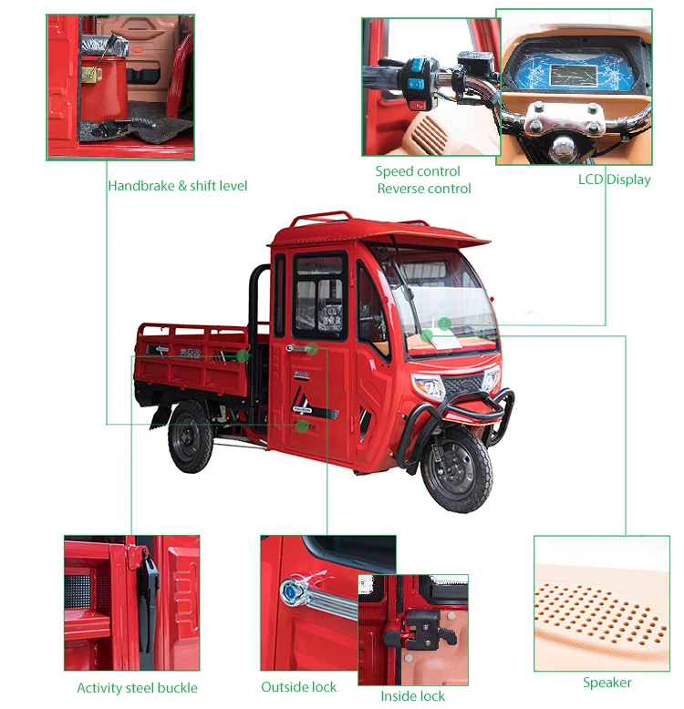 3 Wheel Electric Cargo Tricycle Heavy Duty Enclosed Cargo Tricycle Buy Enclosed Cargo Tricycle
