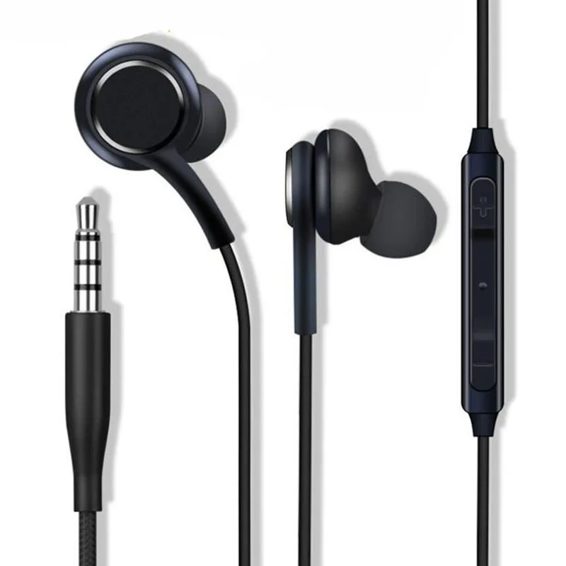 

High quality For S8 Earphone in-ear stereo earpiece with microphone for Samsung S4 S3 S5 i9300 i9800 S8 S7 free shipping, Black