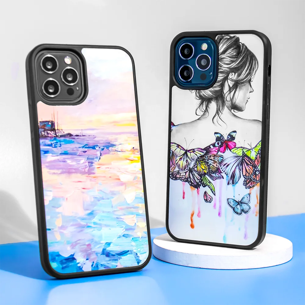 

factory arrival TPU PC sublimation phone case 2D blank hot print cell phone case for iphone 13 pro max