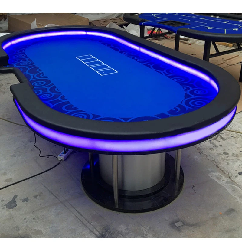 Casino Poker Table With Led Lamps Usb Charging Jack Chess Tables