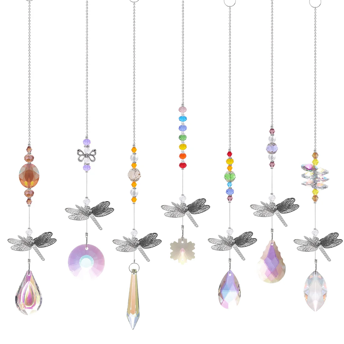 

New Hot Selling Handmade Wedding Gift Crystal Hanging Dragonfly Suncatcher Home Decor