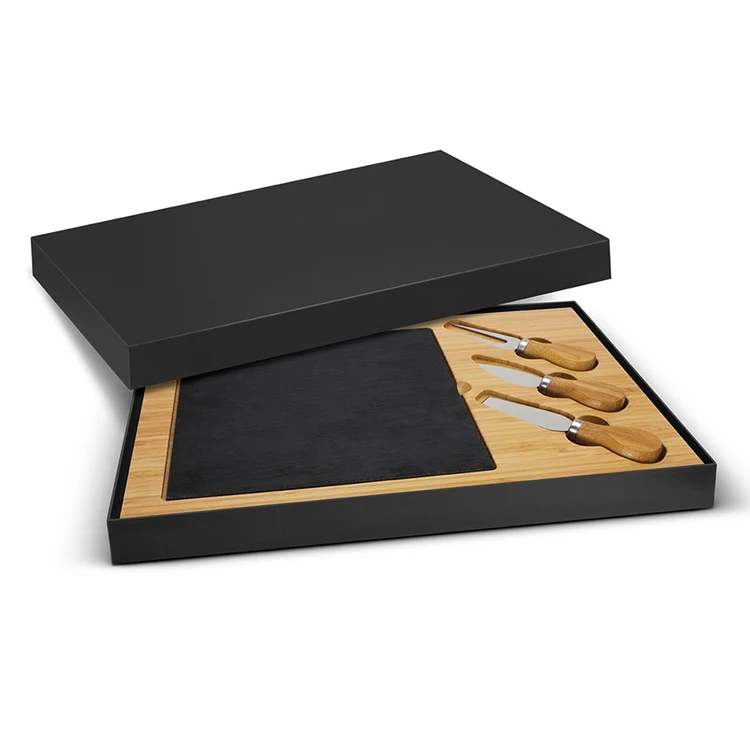 

CheeseBoard Cheese Cutting Board with knife set, Natural bamboo color
