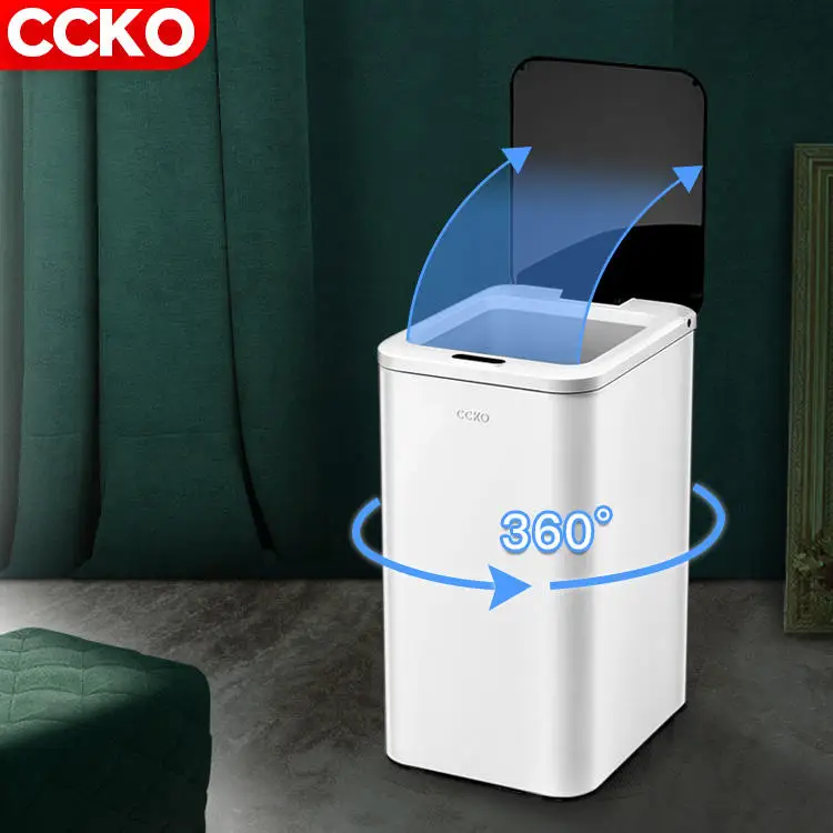 

Gold Portable Steel Smart Bin Touchless Trash Garbage Bin Smart Dustbin Sensor Bin Small Trash Can Kitchen Hotel Guest Bedroom