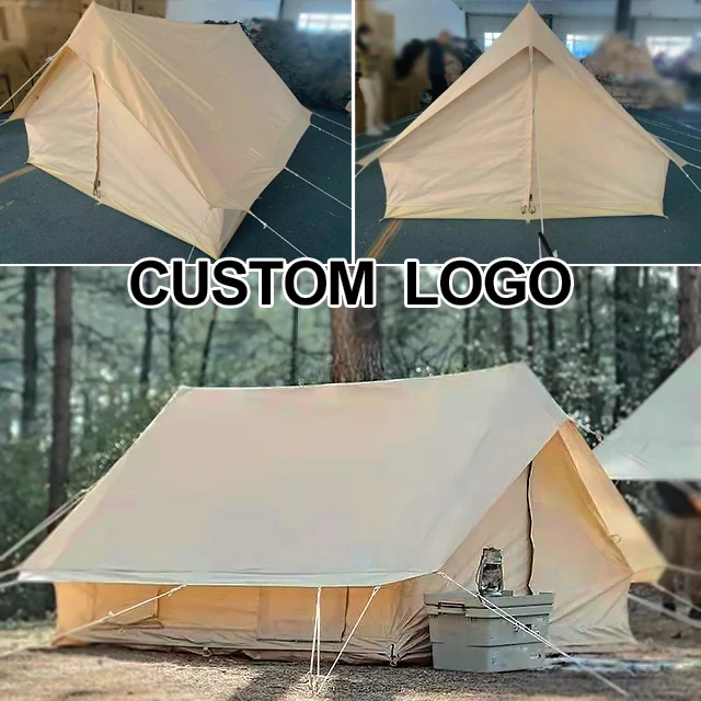

Outdoor waterproof double camping tent Canvas luxury hous tent camping tent canvas bell tent tent cot, Multi