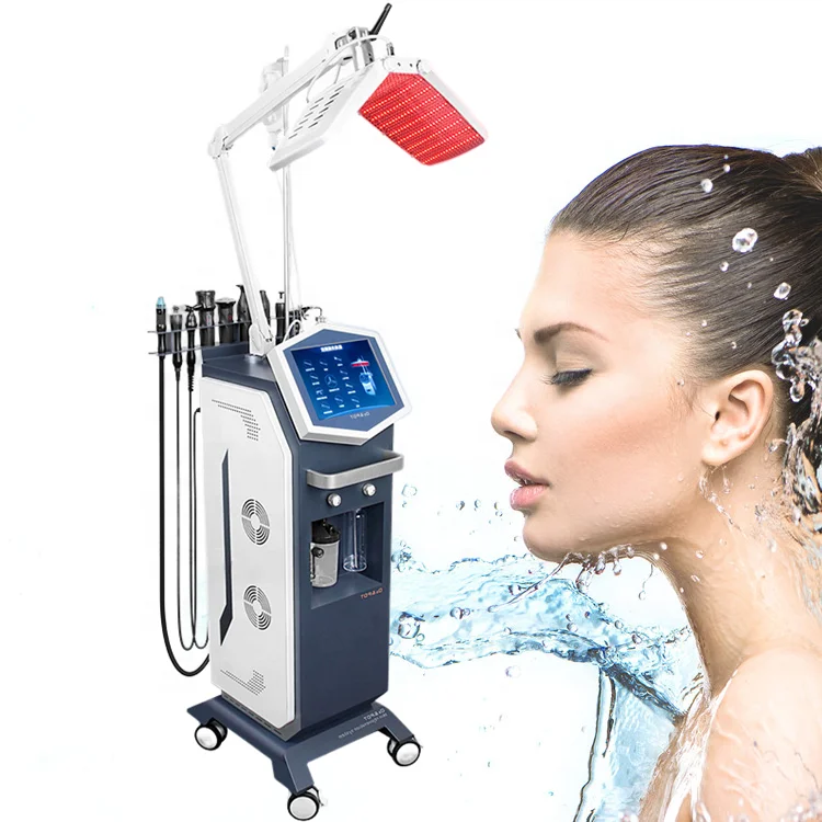 

Multifunction 13 in 1 rf lifting pdt light therapy micro current oxygen jet peel facial microdermabrasion machine