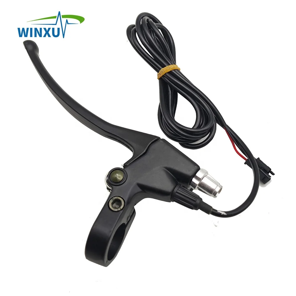 Electric Scooter Brake Handle Aluminium Alloy Manual Mechanical Brake E-brake Black 1.5m Wirefor Electric Bicycle Tricycle