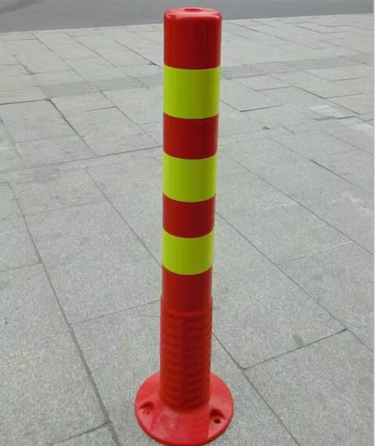 Traffic Safety Spring Warning Bollard 750mm High Reflective Flexible Parking Guide Post