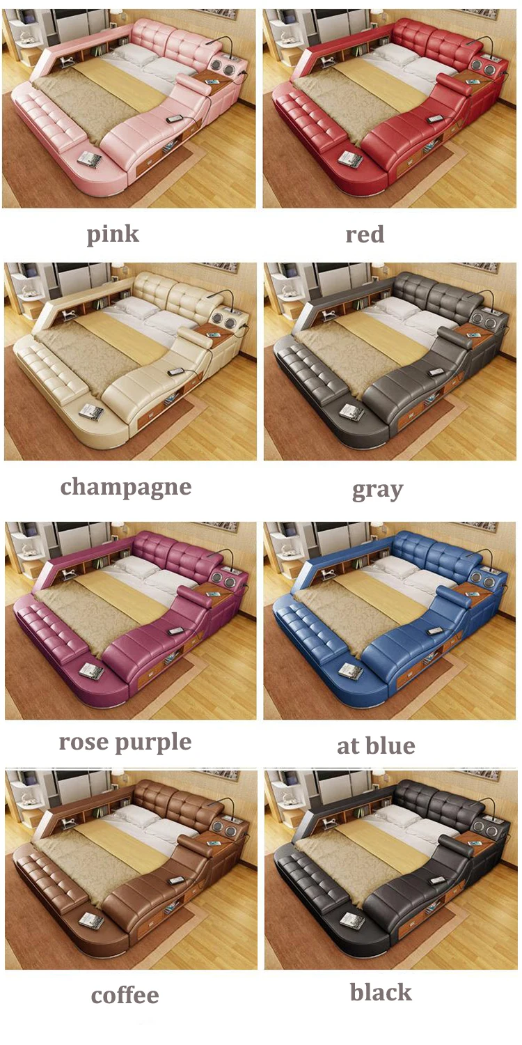 Electric Massage Leather Bed King Size Wedding Bed Bedroom Sets Buy