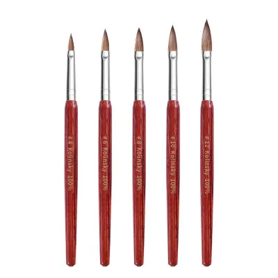 

Misscheering Nair art 100% pure Kolinsky hair brush Nail Tools Nail Pen Crystal Pen Mink Hair Brush Drawing Carving Pen, As photos