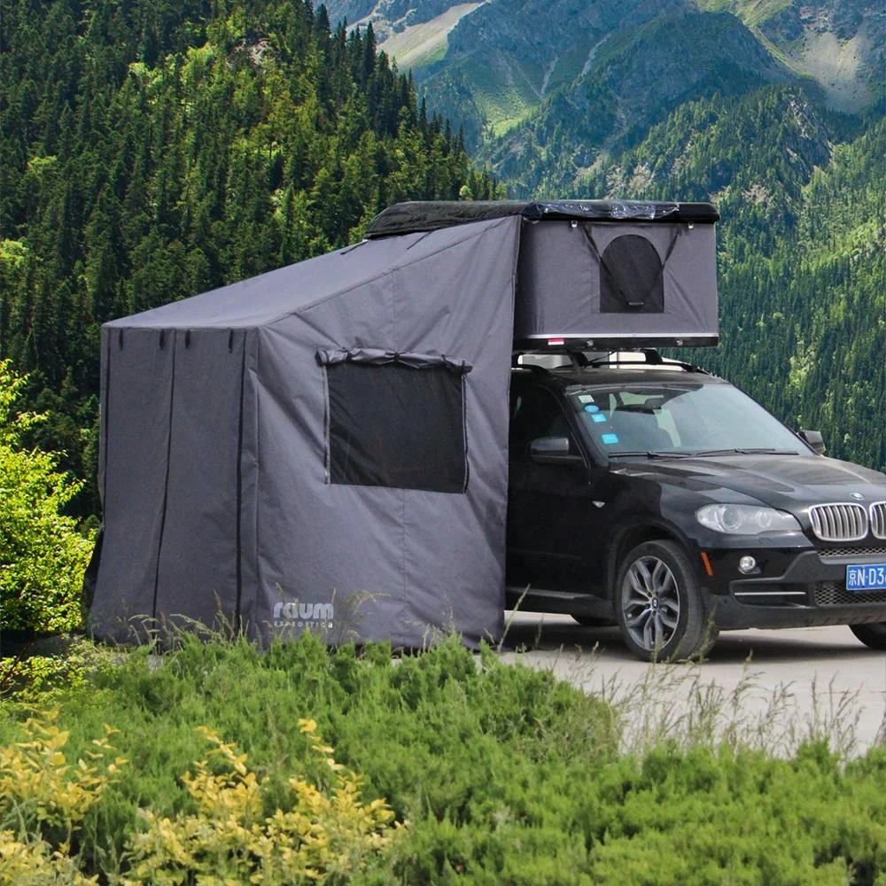 

Hard shell roof top tent with annex