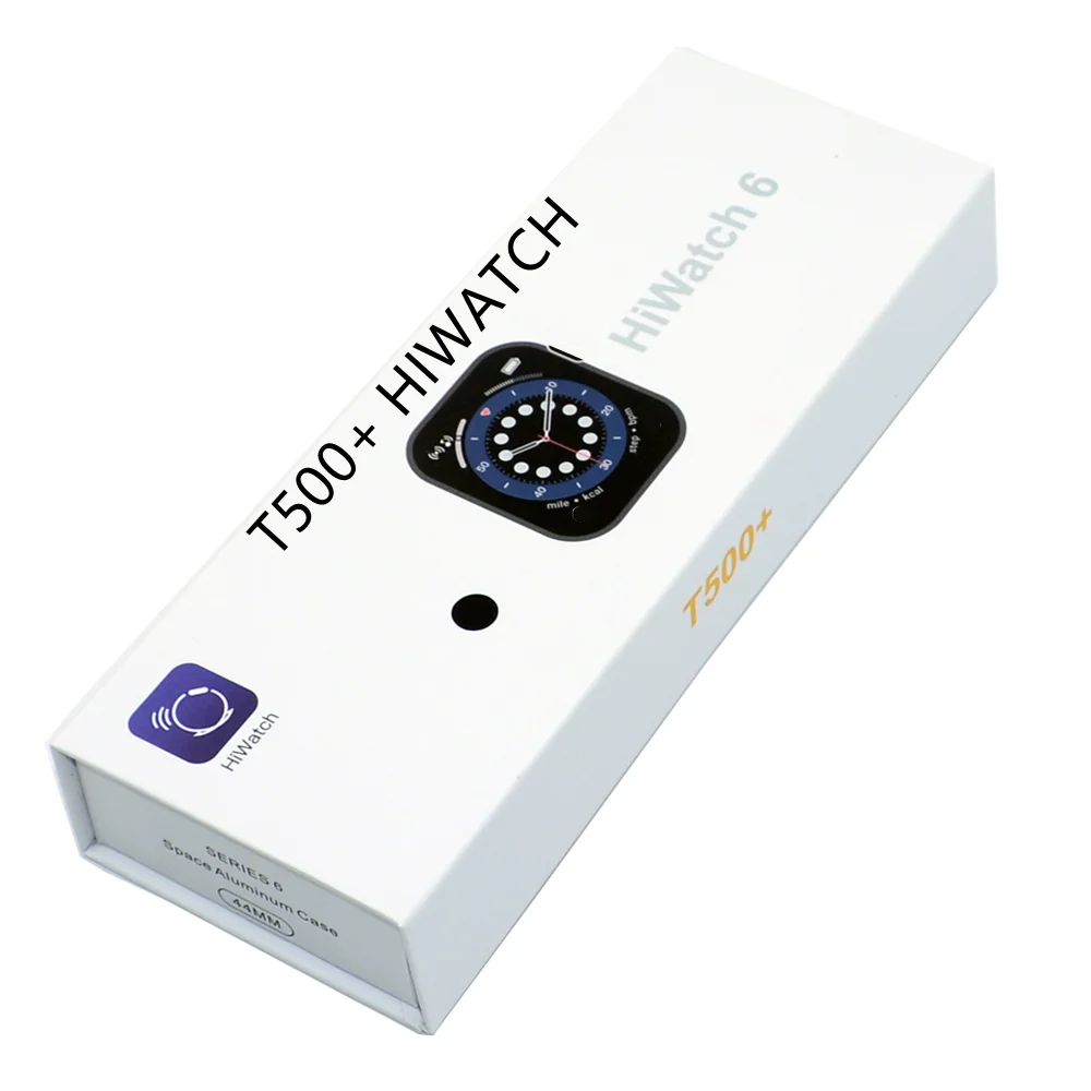

2021 reloj inteligente T500 PLUS full touch Smart Watch Series 6 Heart Rate Monitor Smartwatch ip67 waterproof bt call T500+, Black sliver gold