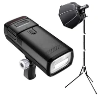 

Portable photography Studio pocket Flash Light Professional triopo F1-200 kit 1/8000s with LED Panel Light for godox AD200