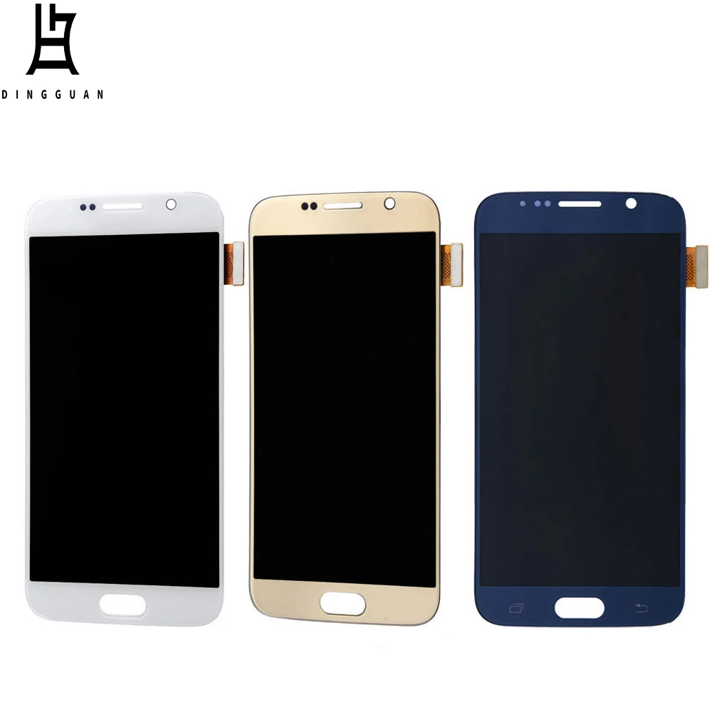

AMOLED lcd Display For Samsung Galaxy S6 G920 G920F G920I G920X LCD Display Touch Screen Replacement Digitizer Full Assembly, Blue/white/gold