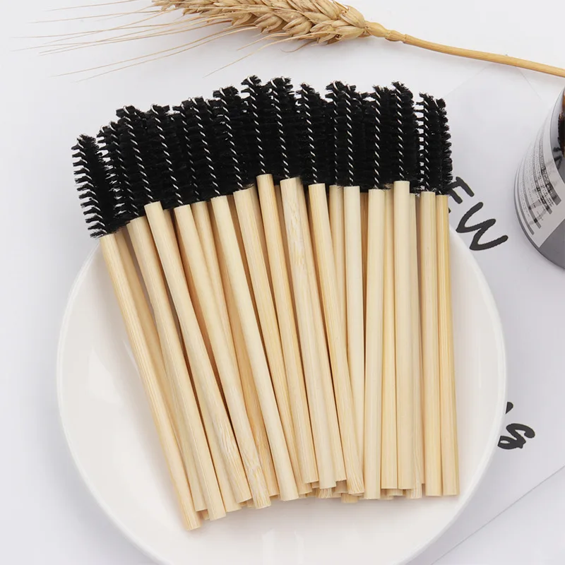 

America Hotselling New Popular Wooden Mascara Wands Eyelash Brushes Holder Wood