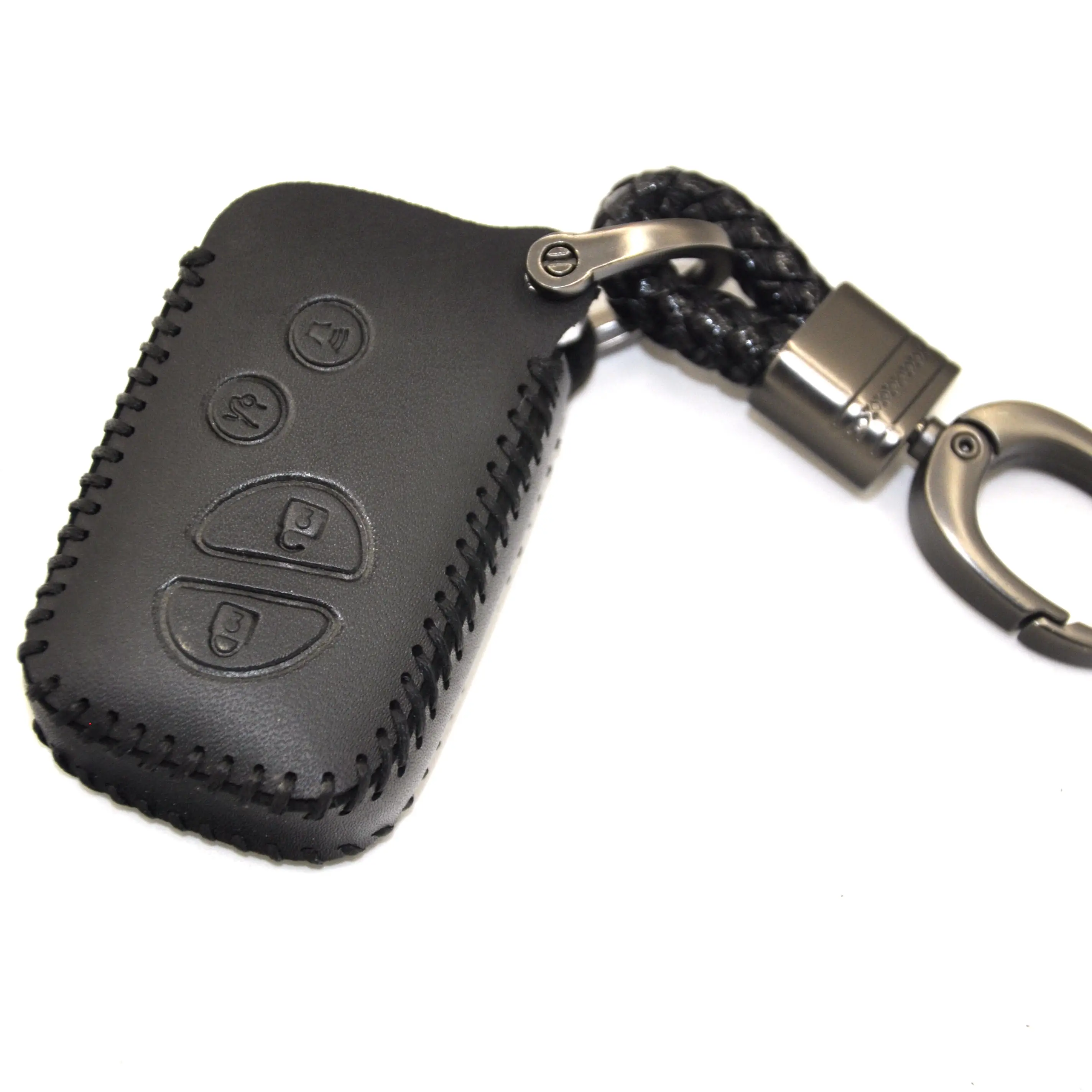 

New Leather for Lexus Smart Key ES 300h 250 350 IS GS CT200h RX CT200 ES240 GX400 LX570 RX270 Car Cover Case Keychain Shell, Black