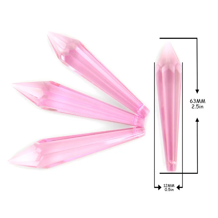 Best Selling 80mm Pink Glass C