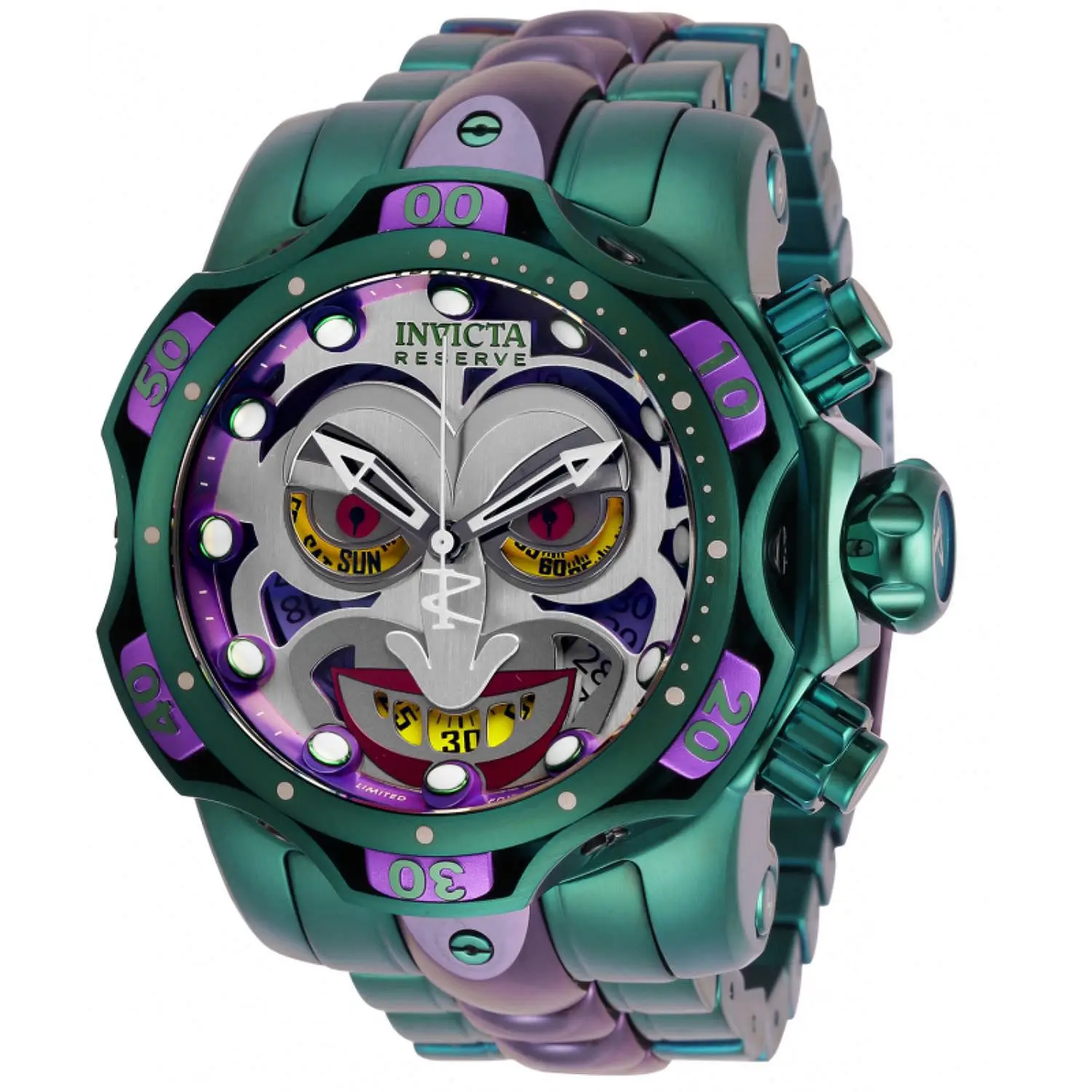 

Men's Japan Quartz Watch For Invicta DC Joker Marvel Joint Venom Large Dial Sports Watch