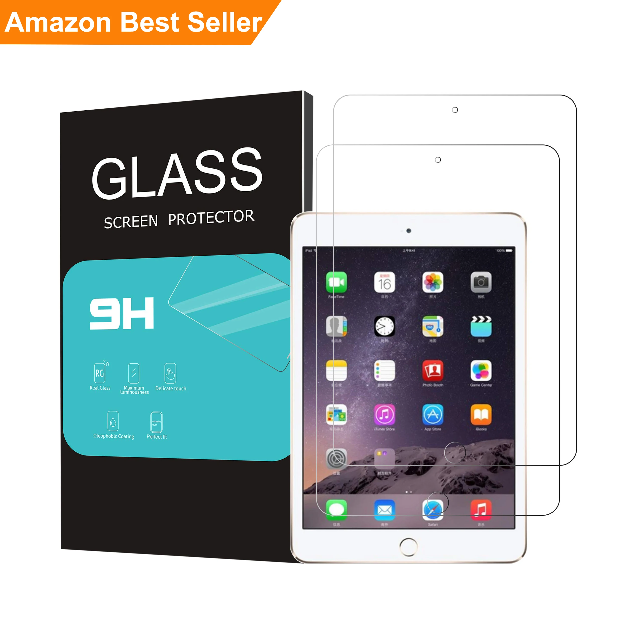 

Compatible with for iPad Mini 1 2 3 Amazon Tempered Glass 9H Hardness 2Pack Ultra Clear 2.5D Anti Scratch Screen protector