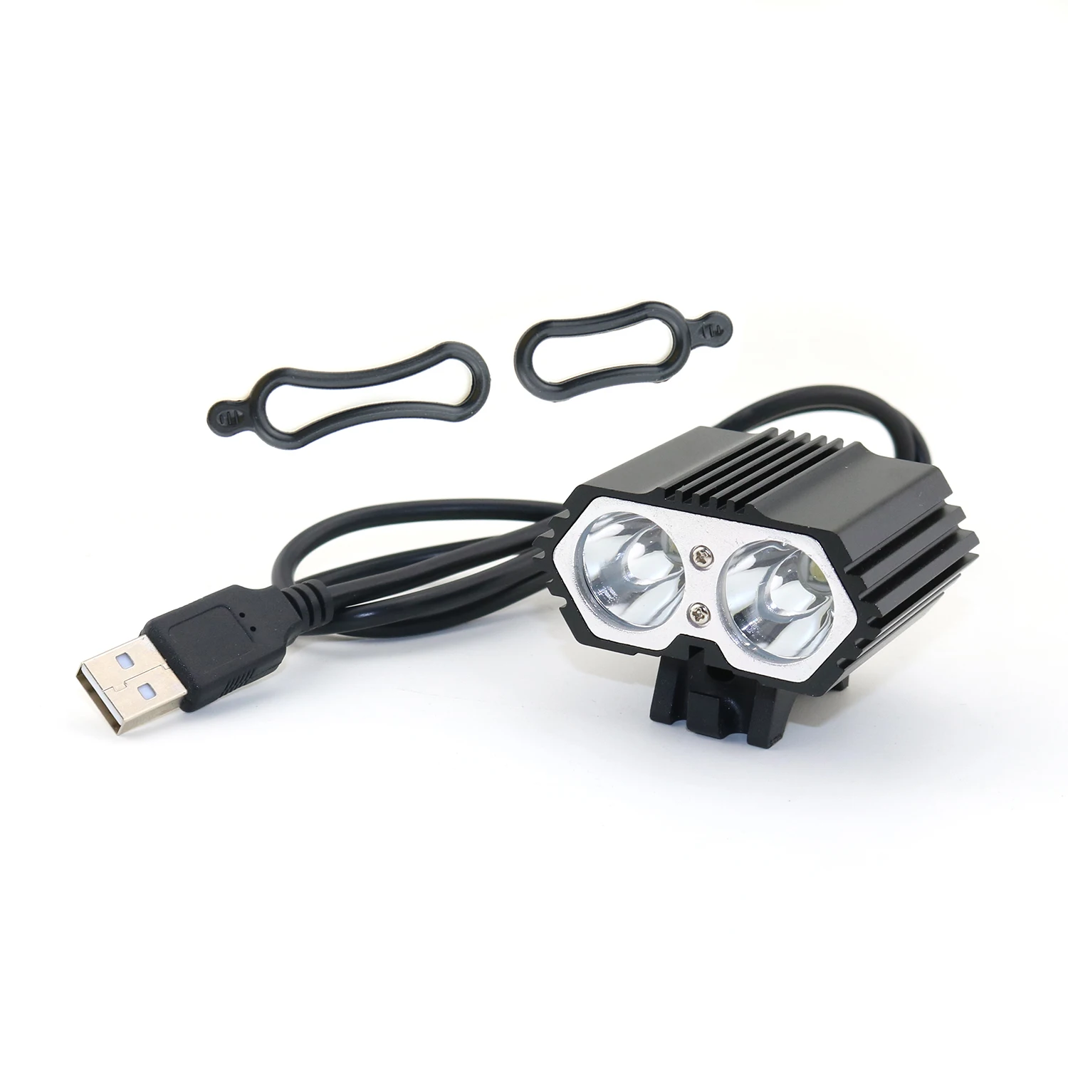 

Solar Storm 8000LM X2 CREE XM-L T6 USB Waterproof Lamp LED Bicycle Headlight KY