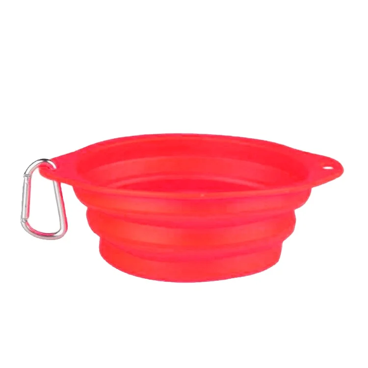 

Pretty Foldable Custom Color Silicone Cat Pet Dog Feeder Bowl Dog Pet Water Bowl Food Container For Travel