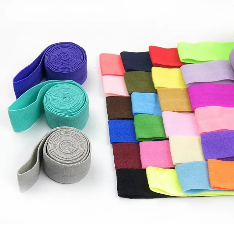 

plush one 1 inch bias fold over elastic band tape roll printed