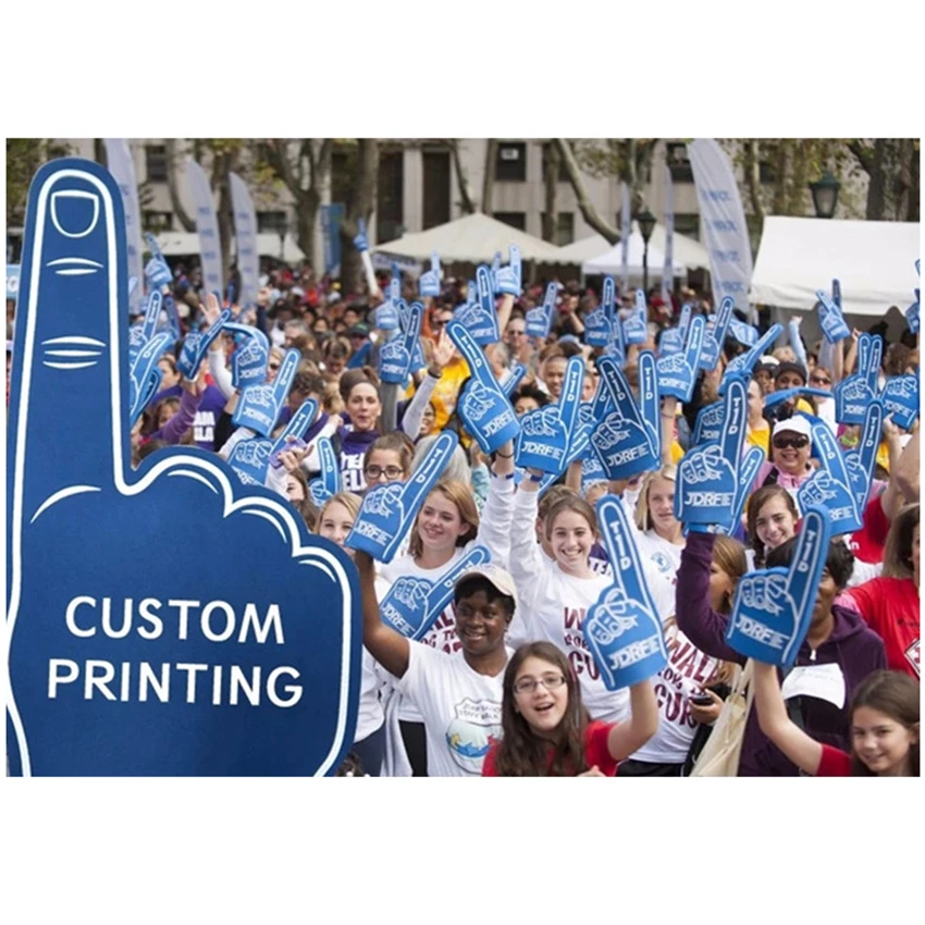 
Custom design promotional low MOQ EVA middle finger foam hand 