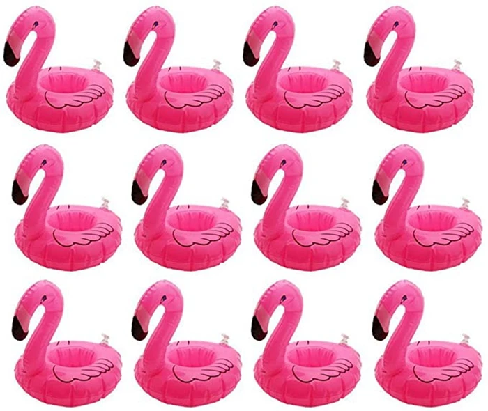 

Wholesale Pool Float Mini Cup Holder Inflatable Flamingo Drink Float, Customized color