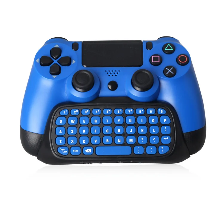 

Wireless Gaming Keyboard For PS4/SLIM Controller Keyboard Wireless Keypad Message Chatpad, Black+blue