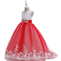 

European kid dress Wholesale Fashion Kids Girls Wedding Birthday Party High Quality Girls Velvet Dress LP-231