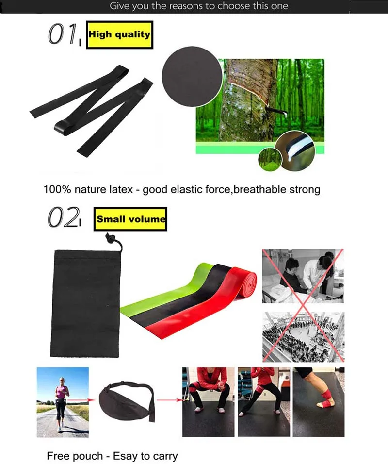 
Gym Equipment Fitness Exercise Training Custom Logo Yoga Booty Power Workout Latex Pull Up Heavy Duty Floss Resistance Band 